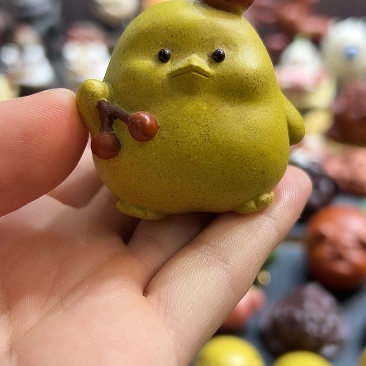 茶宠紫砂紫砂茶宠樱桃小鸡