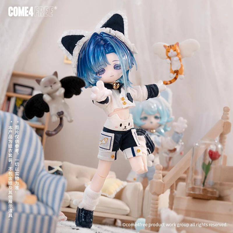 COME4FREE【日常系列】芝麻喵喵娃衣OB11玩偶BJD裙子衣服