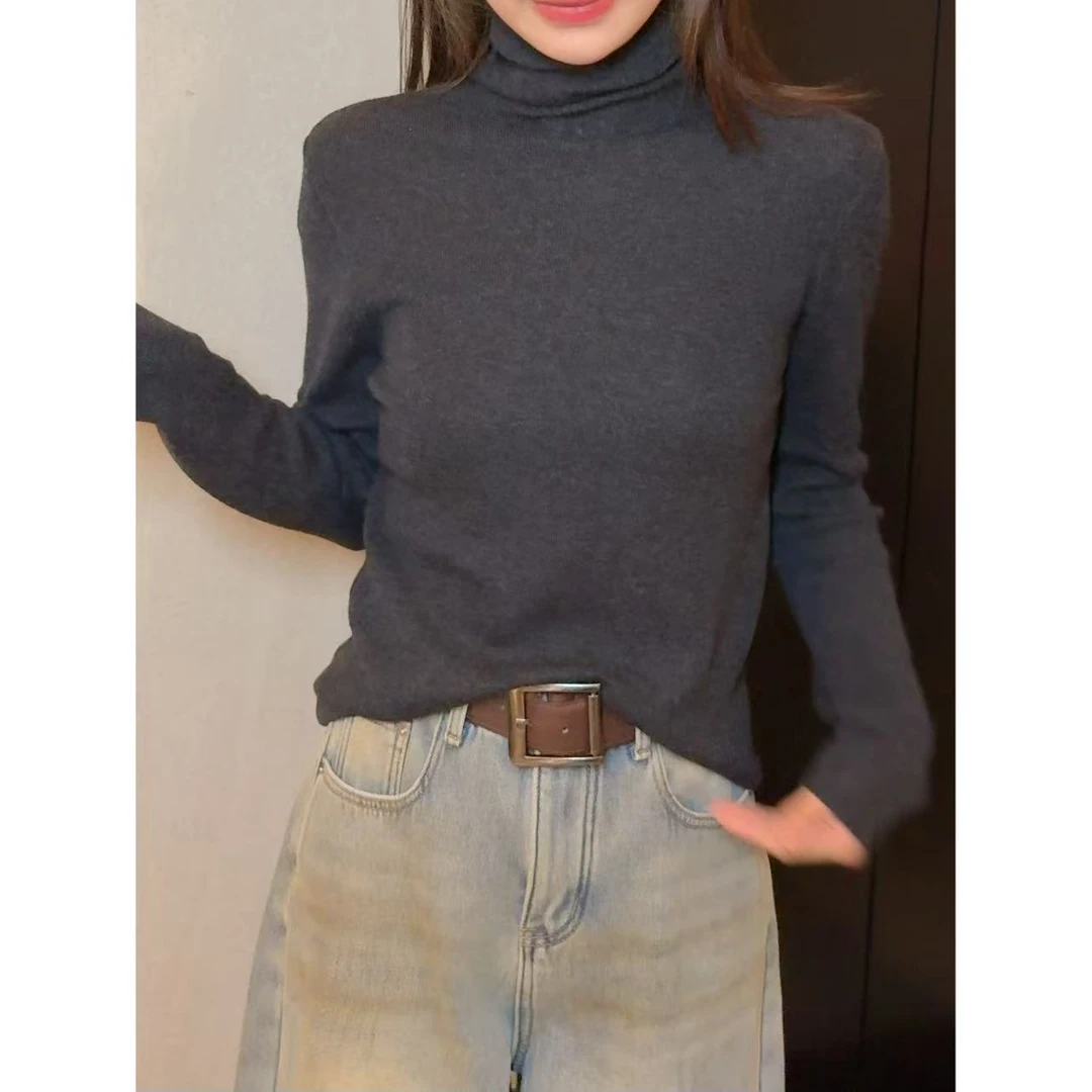 【堆堆高领长袖针织衫】小允姐姐2025新款时尚气质针织衫