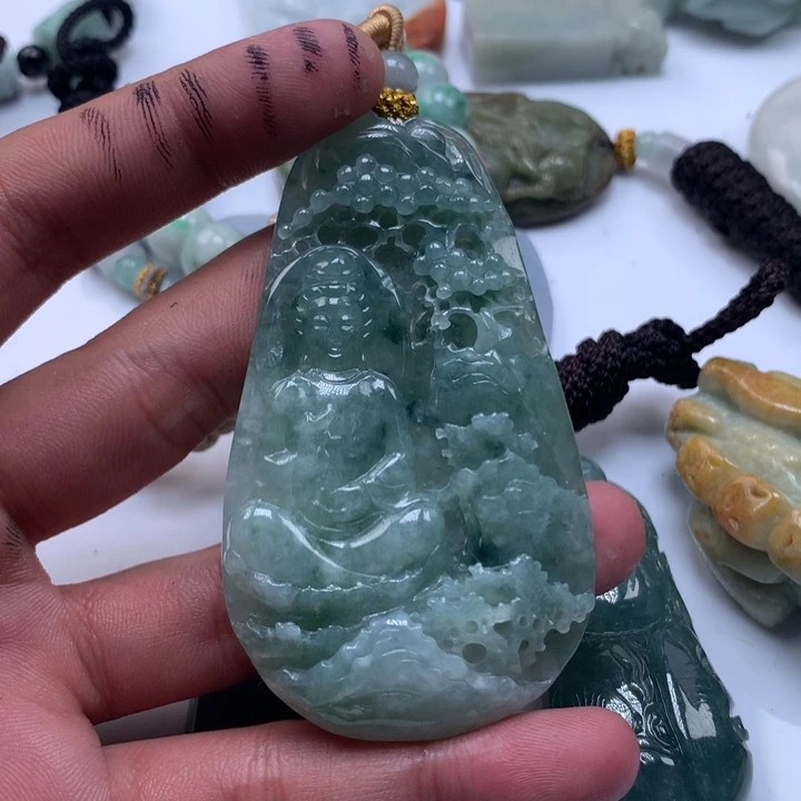 颈饰未镶嵌翡翠保真天然a货翡翠