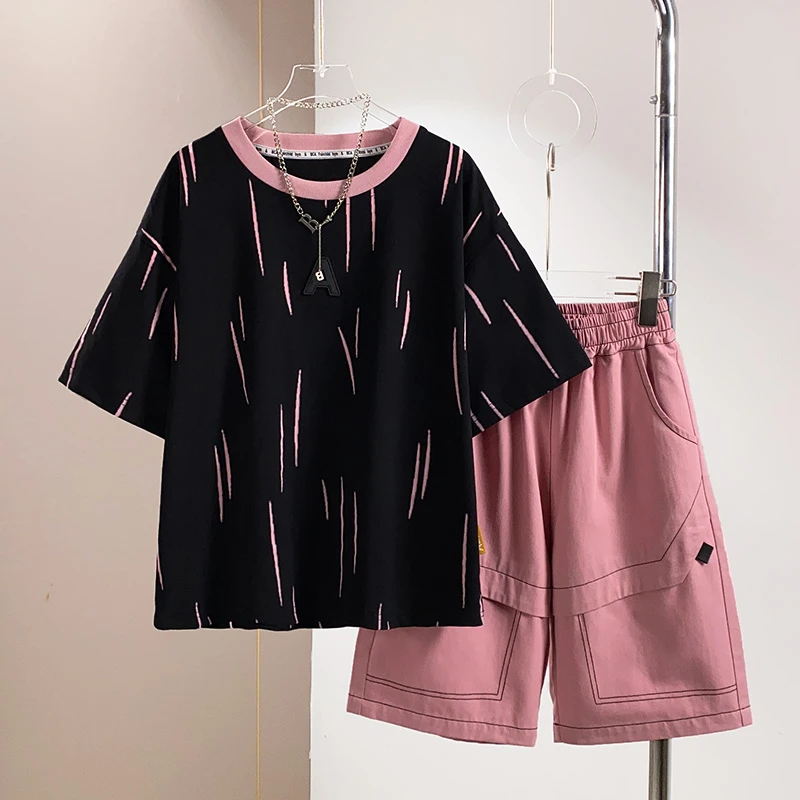 BCA【冠军代言】中大童青少年夏季休闲时尚短袖DF-套装3525