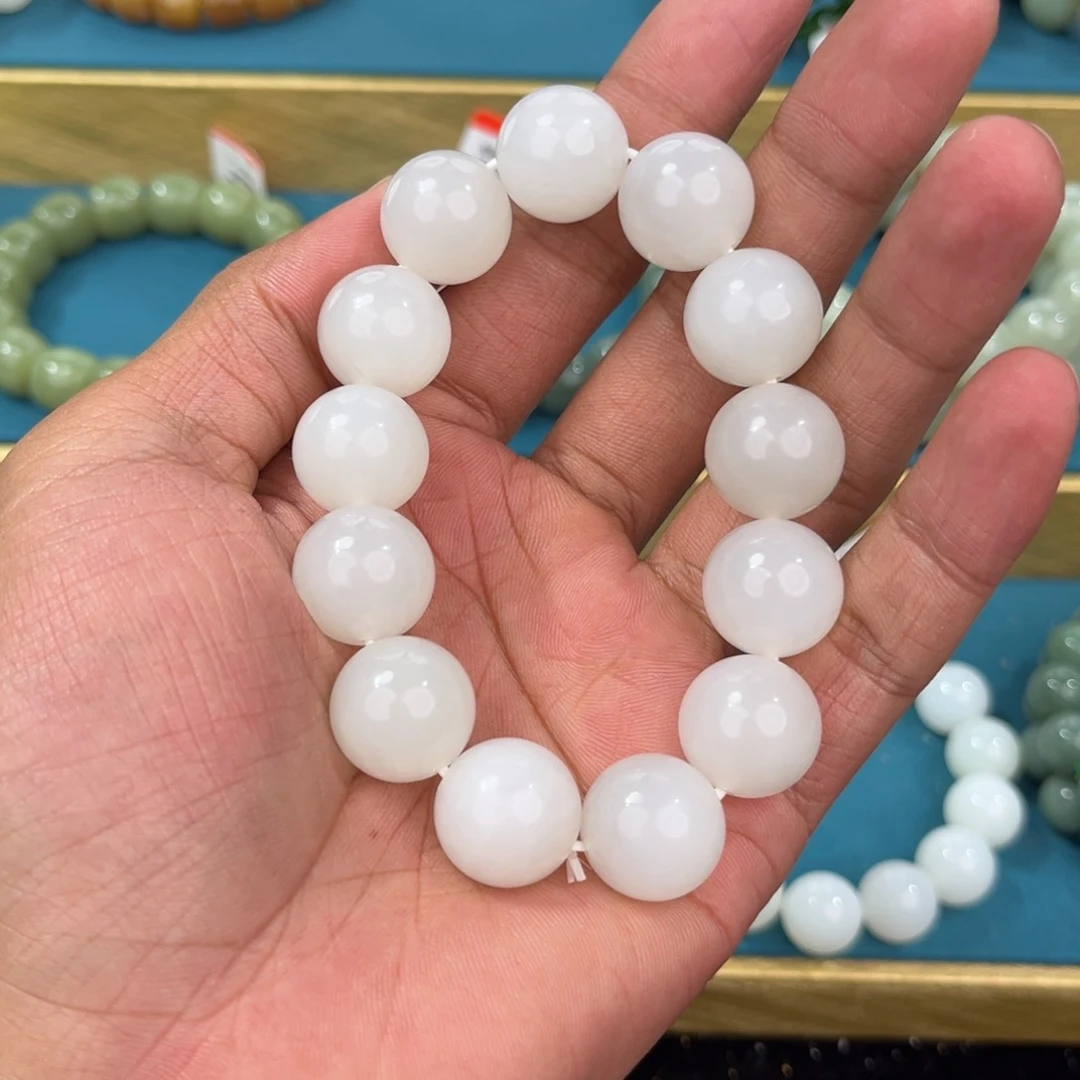 手串未镶嵌和田玉纯天然新疆和田玉且末天泰16mm