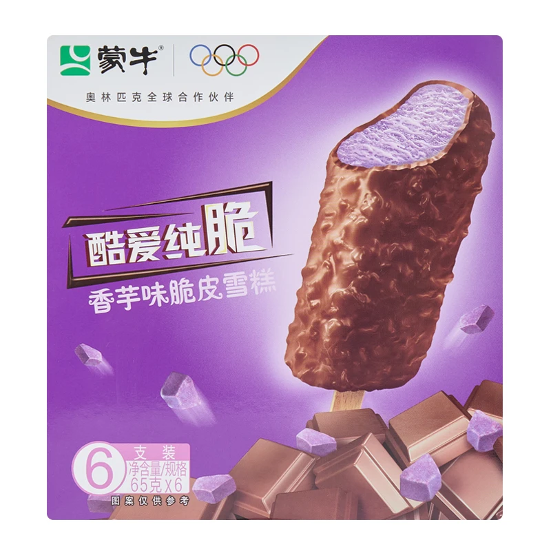【酷爱纯脆】蒙牛酷爱纯脆香芋味脆皮雪糕390g/盒