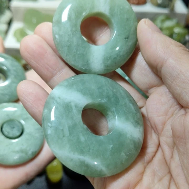 岫玉微瑕平安扣未镶嵌需****我