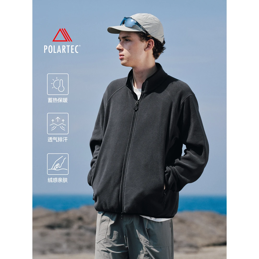Restick【Polartec Micro】摇粒绒抓绒衣保暖立领夹克外套中间层