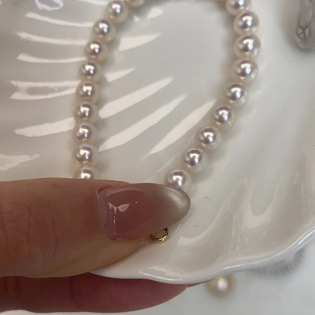 手绳18K金镶嵌海水珍珠