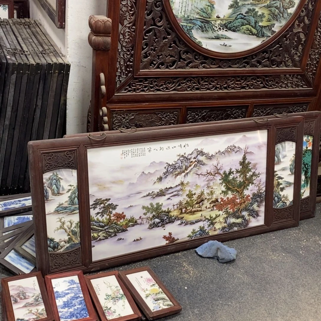 瓷1.46*62*1景德镇瓷板画柴窑烧制