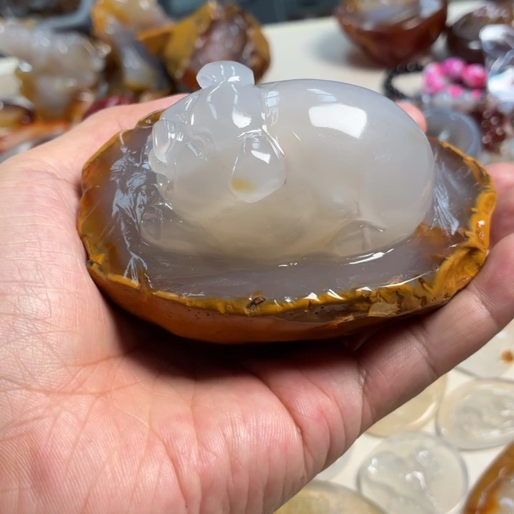 玛瑙/玉髓未镶嵌吊坠(不含链)