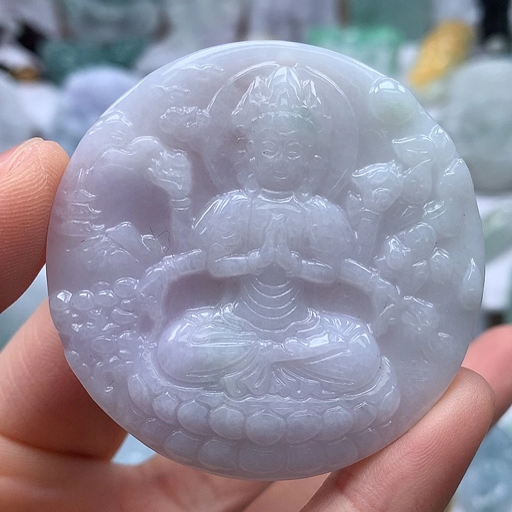翡翠未镶嵌颈饰观音福利