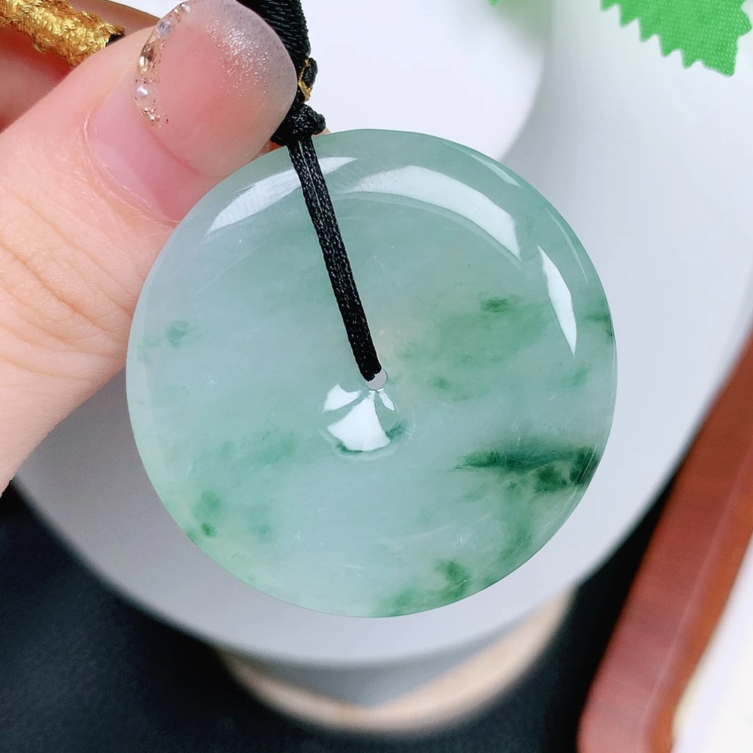 翡翠未镶嵌颈饰平安38-5.8