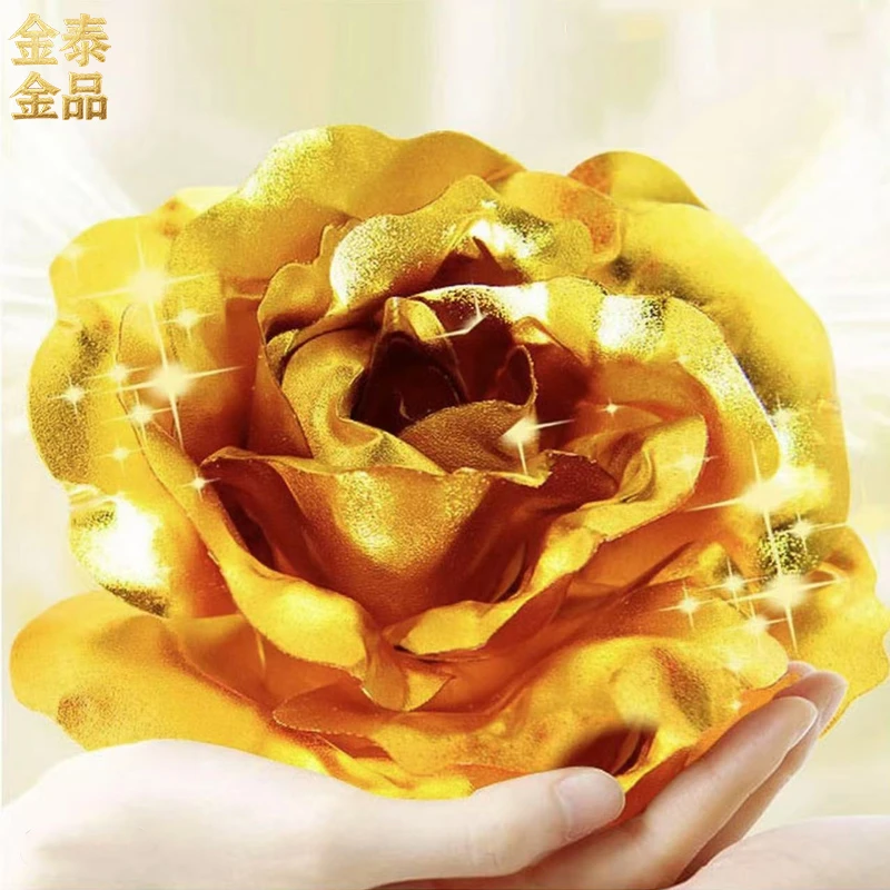 金玫瑰24k玫瑰花金箔金花黄金创意女生女友结婚礼物送新娘实用