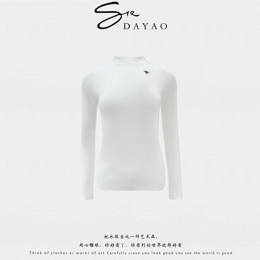 「DAYAO」24s修毛衣内搭长袖气质针织打底衫轻奢高档女装WYAN241118