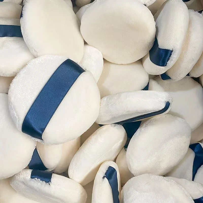 双面立绒粉扑圆形定妆短绒粉扑散粉植绒蜜粉扑