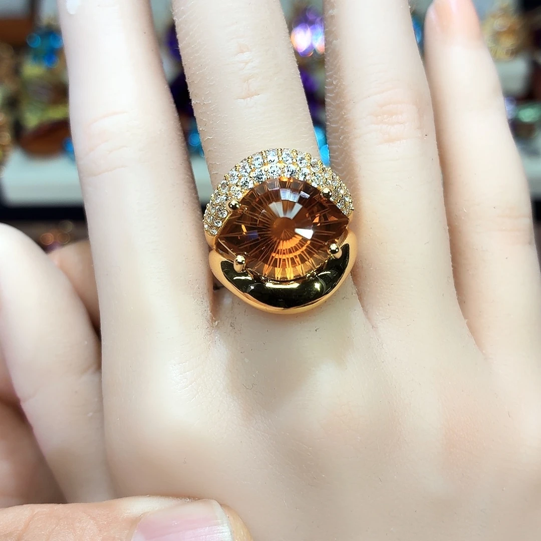 银S925镶嵌水晶戒指