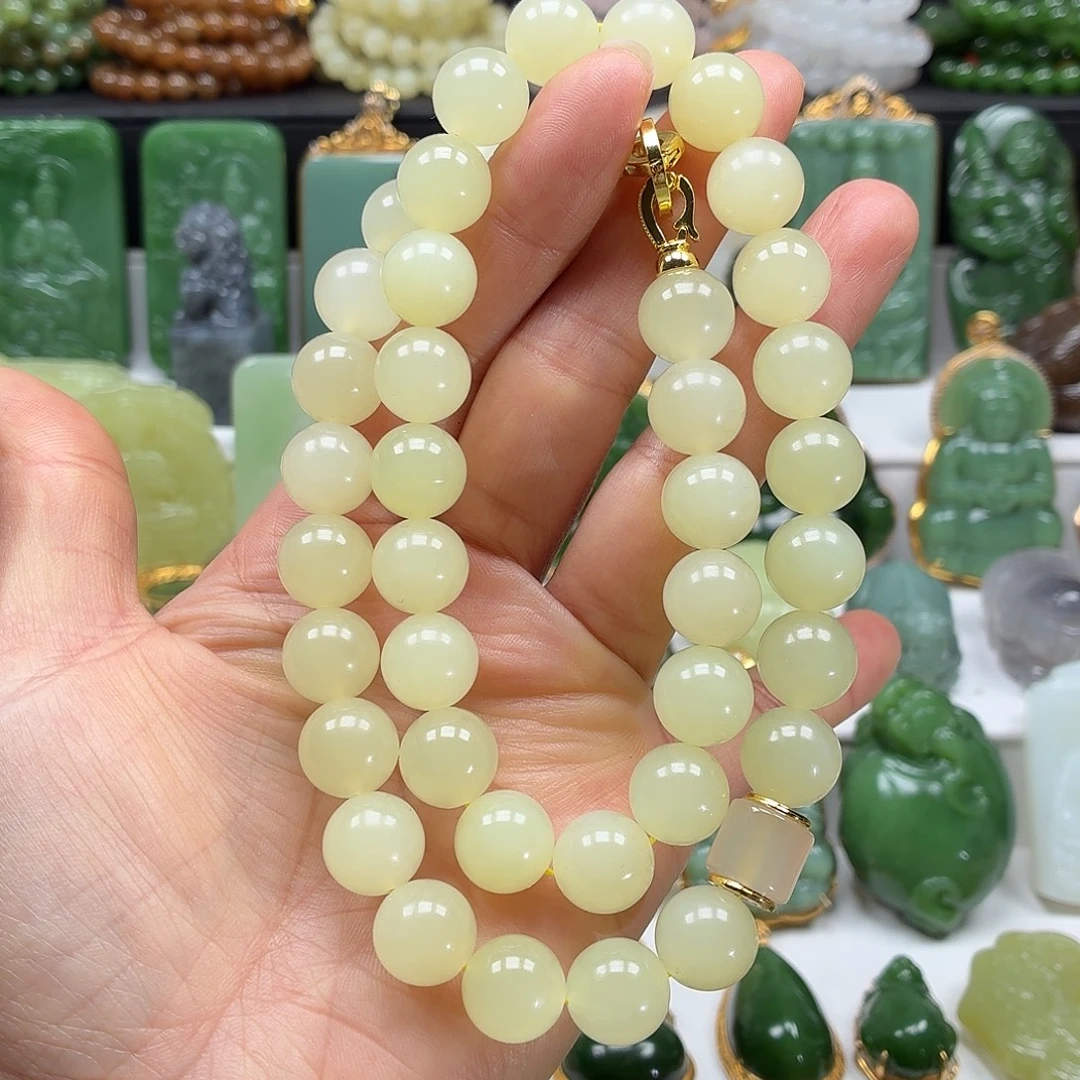 和田玉未镶嵌颈饰卡12大漏