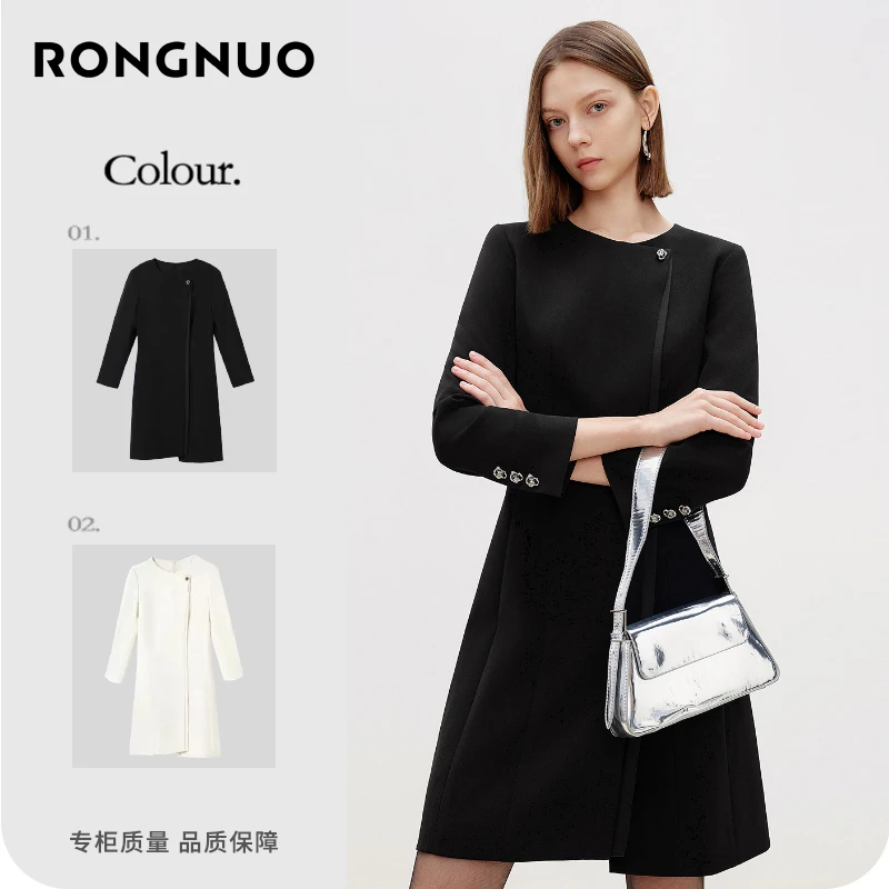 2025春季新款法式小香风气质修身长裙高级感通勤长袖连衣裙Q5165