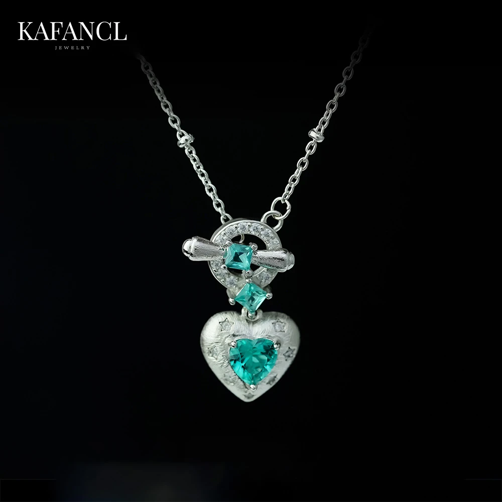 红楼 925银 镀K金 拉丝爱项链  ZF-B518