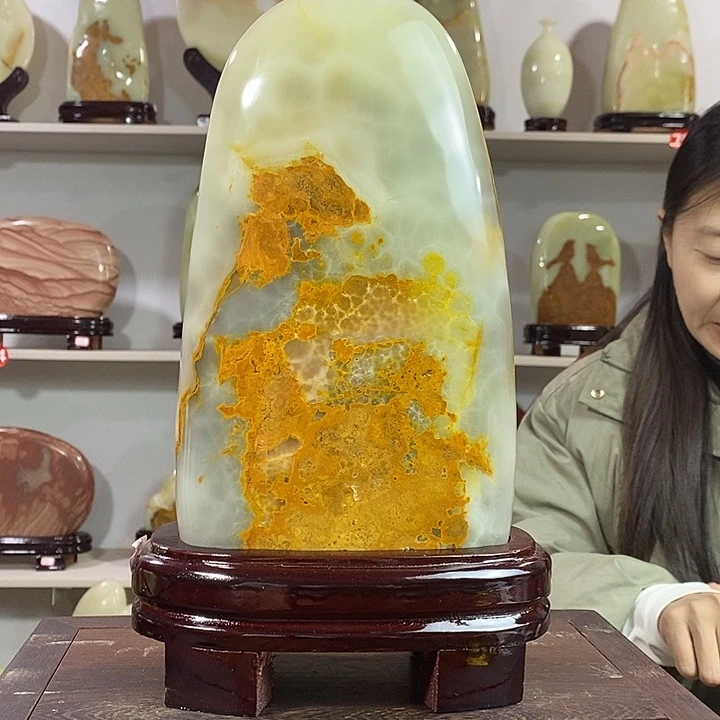 石材天然原石观赏石摆件