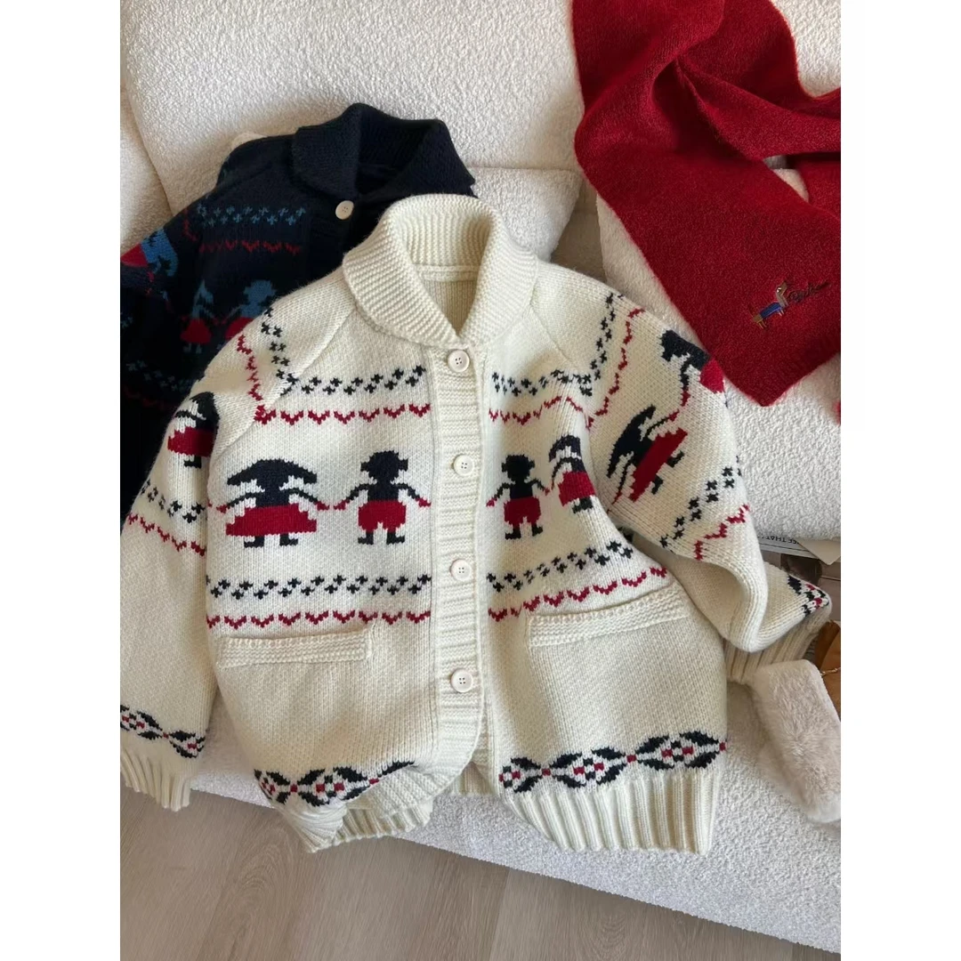 SP【费尔岛迷雾】费尔岛细密软针织衫毛衣开衫外套宽松上衣冬季外套