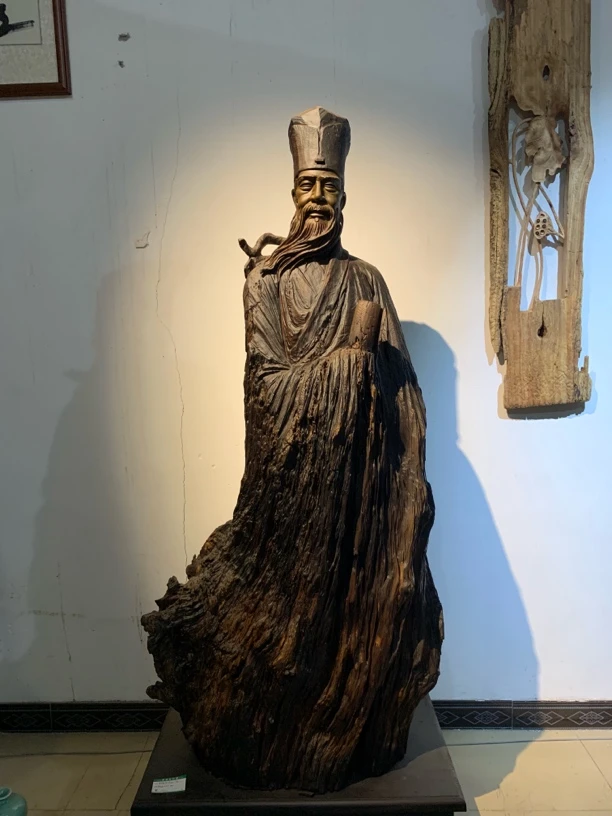 东坡怀古乌木根雕