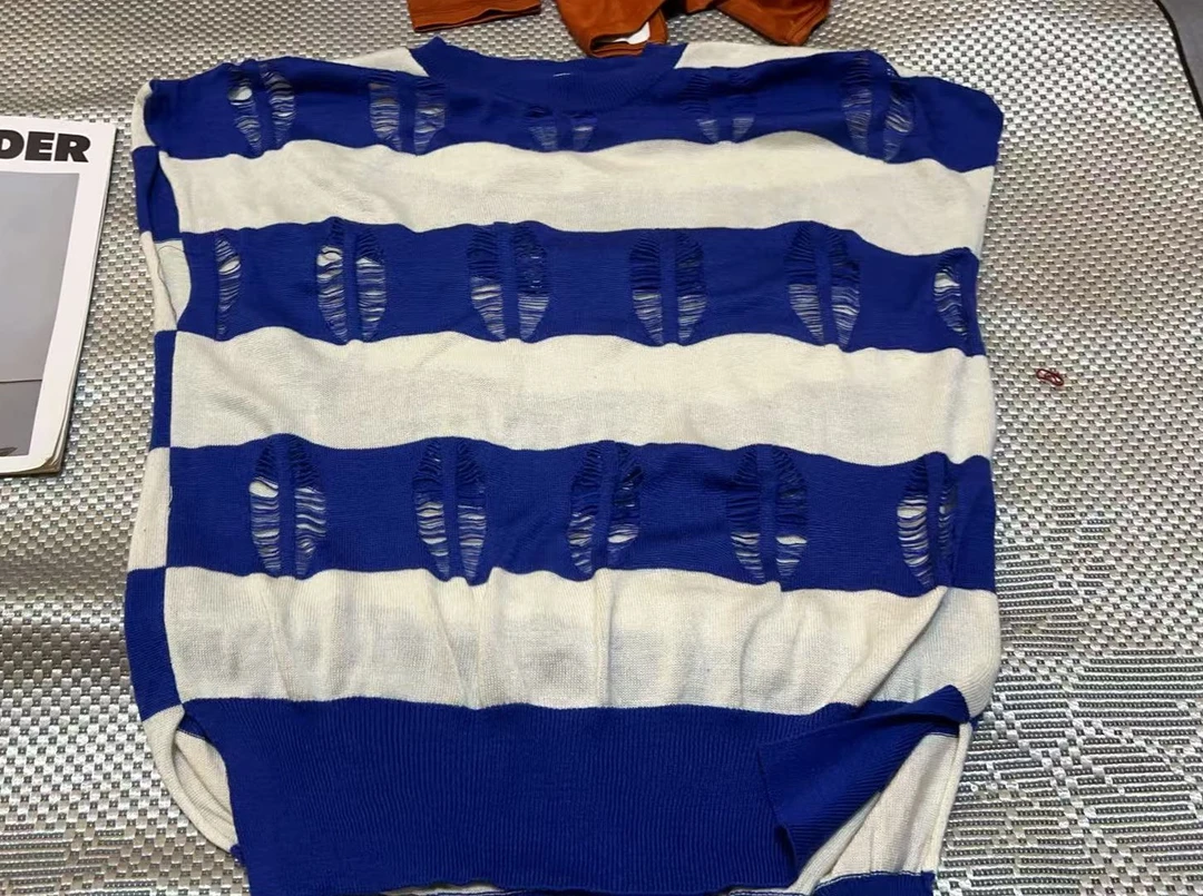 【特价不支持退换】韩版潮流个性镂空针织无袖背心上衣女装