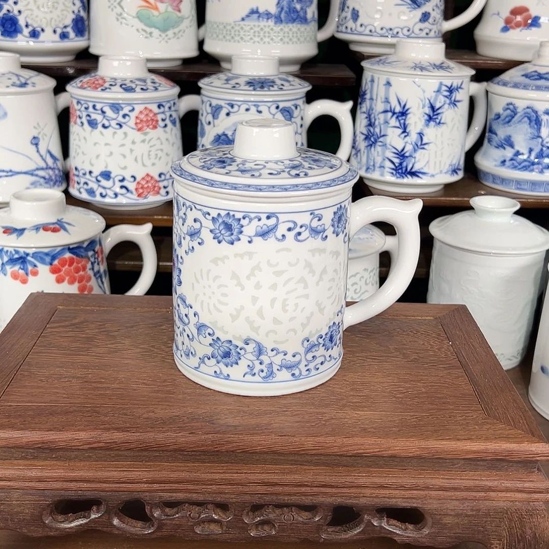 景德镇高温陶瓷办公杯家用