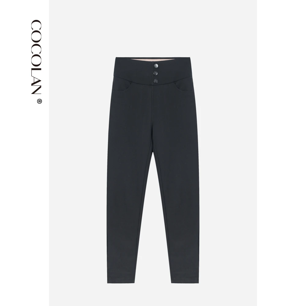 COCOLAN【鹅绒裤】冬季90白鹅绒弹力裤修身小脚裤小黑裤CL8K8619