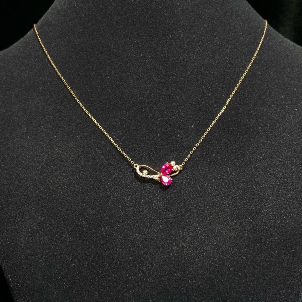 18K金红宝石项链E0014551-1