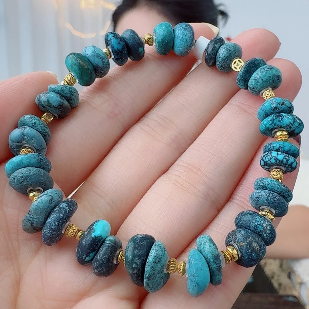 绿松石18K金镶嵌珠宝奇石