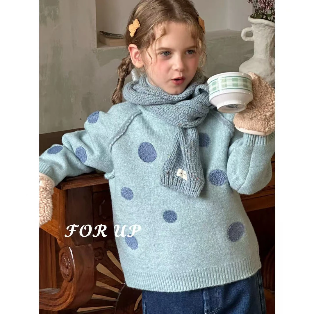 [FOR UP]法式冬季加厚艾俐圆点刺绣毛衣244-FU-79915多色