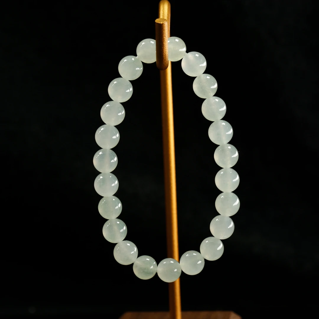 35天然缅甸翡翠A货冰手串/900344/上海嘉禾拍卖