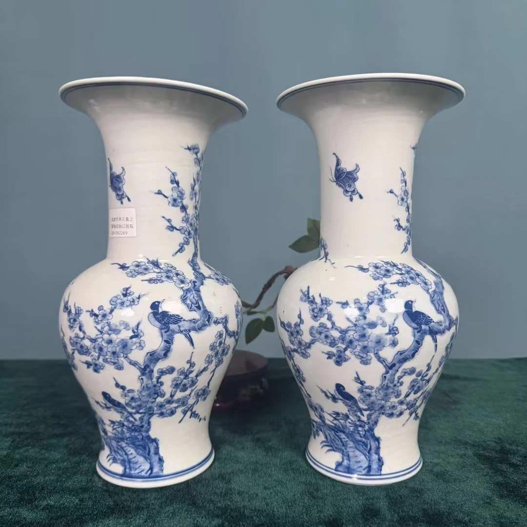 清康熙青花喜上眉梢纹撒口赏瓶QH-092269