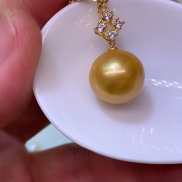 银S925镶嵌耳饰淡水珍珠