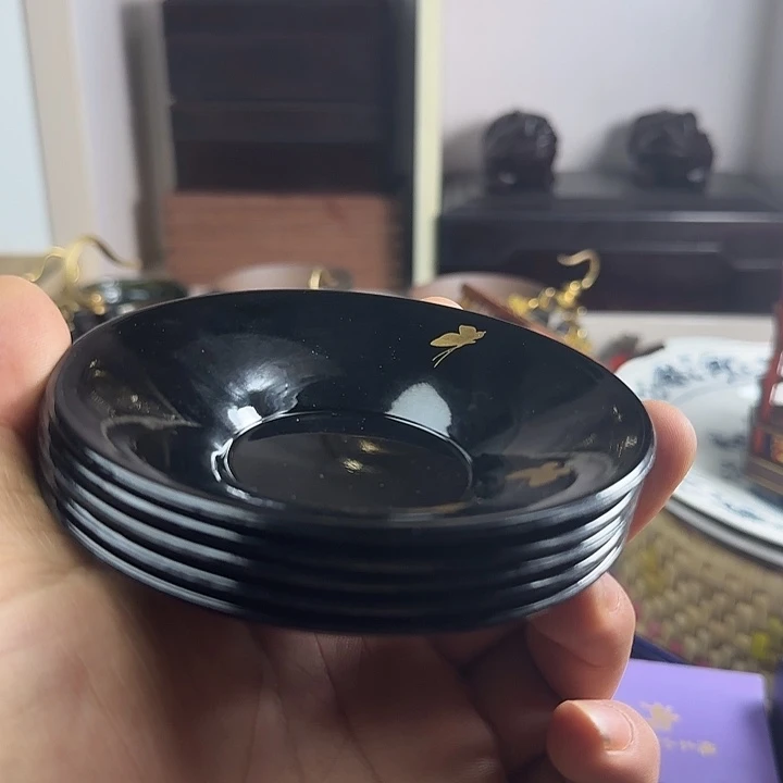 塑料漆器五个小碟子盘子