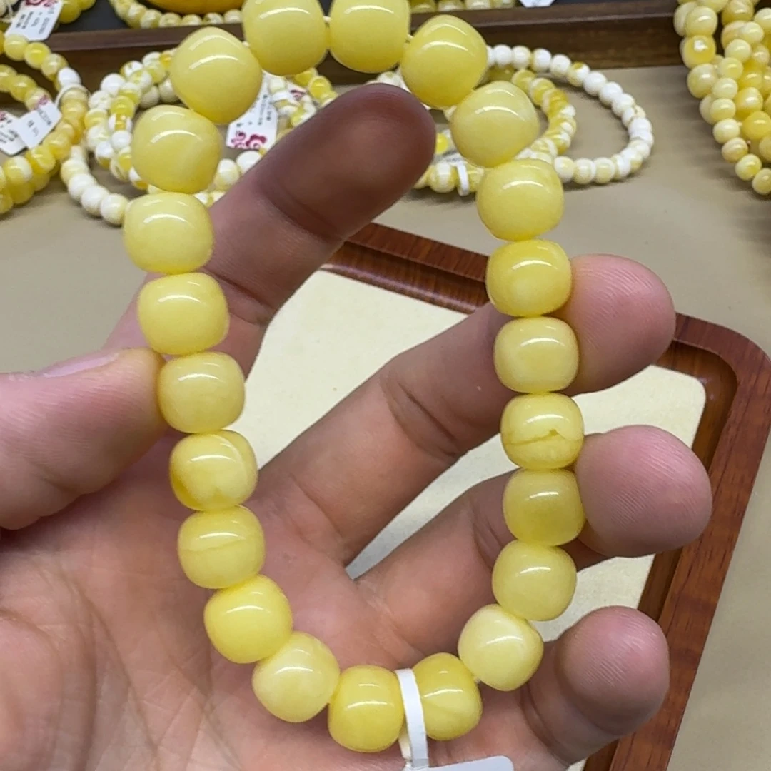 琥珀未镶嵌手链精工老型手串