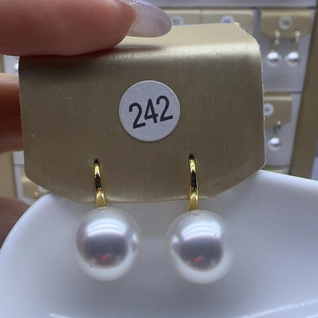 淡水珍珠耳饰银S925镶嵌