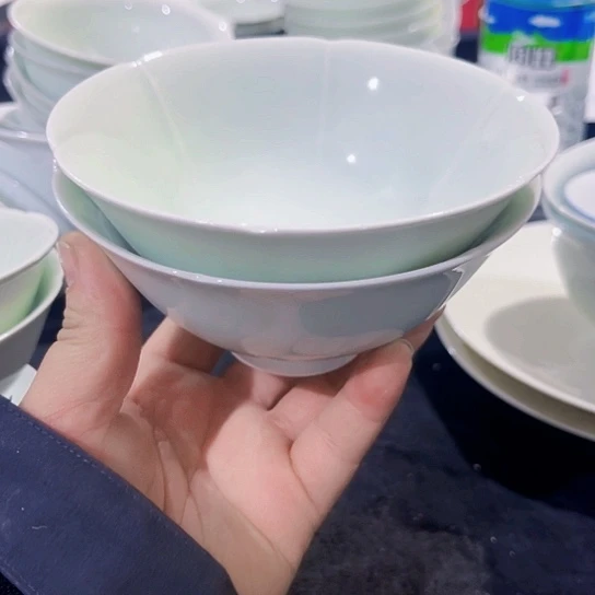 陶摆件景德镇瓷器精品展示葵口碗5 寸
