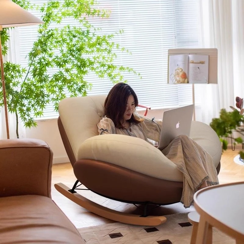 蛋壳摇摇椅大人靠椅阳台躺椅单人太空舱客厅云朵逍遥椅懒人沙发椅