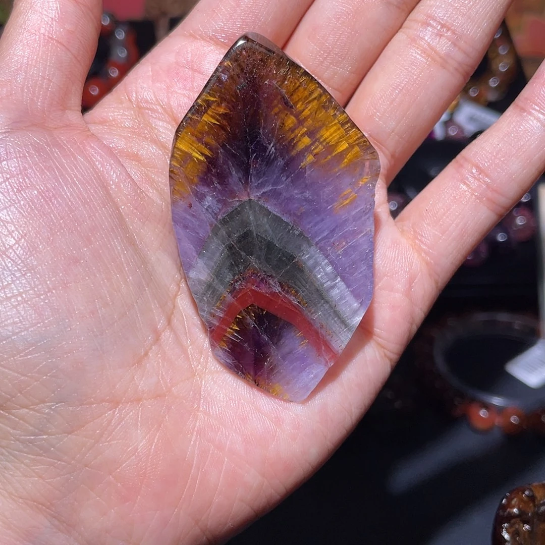水晶极光原石切片未镶嵌?****?原石