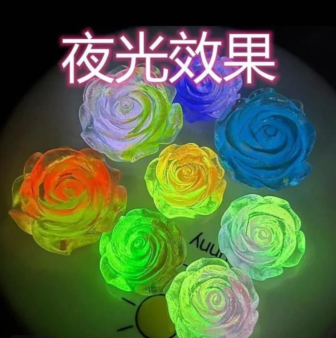 【浅色系碎冰+彩色花花】三选一 萤火爆闪夜光花花碎冰diy手工摆件