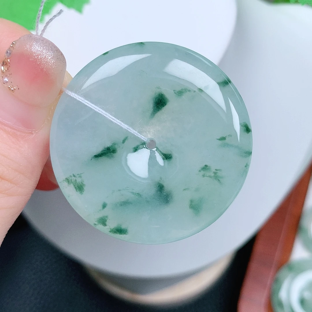 翡翠未镶嵌颈饰平安37.7-6