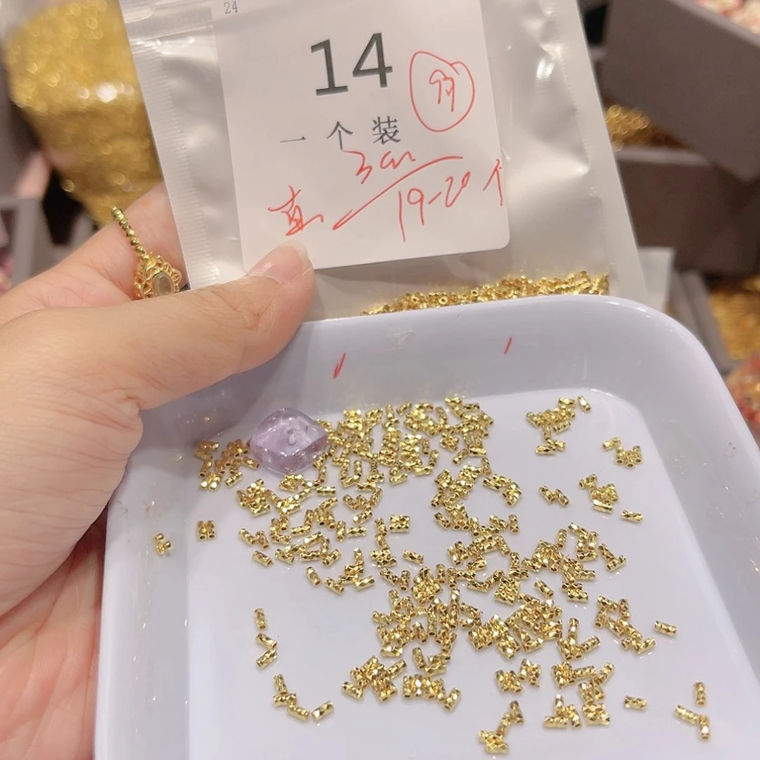 紫晶珠宝半成品银S925镀金镶嵌14