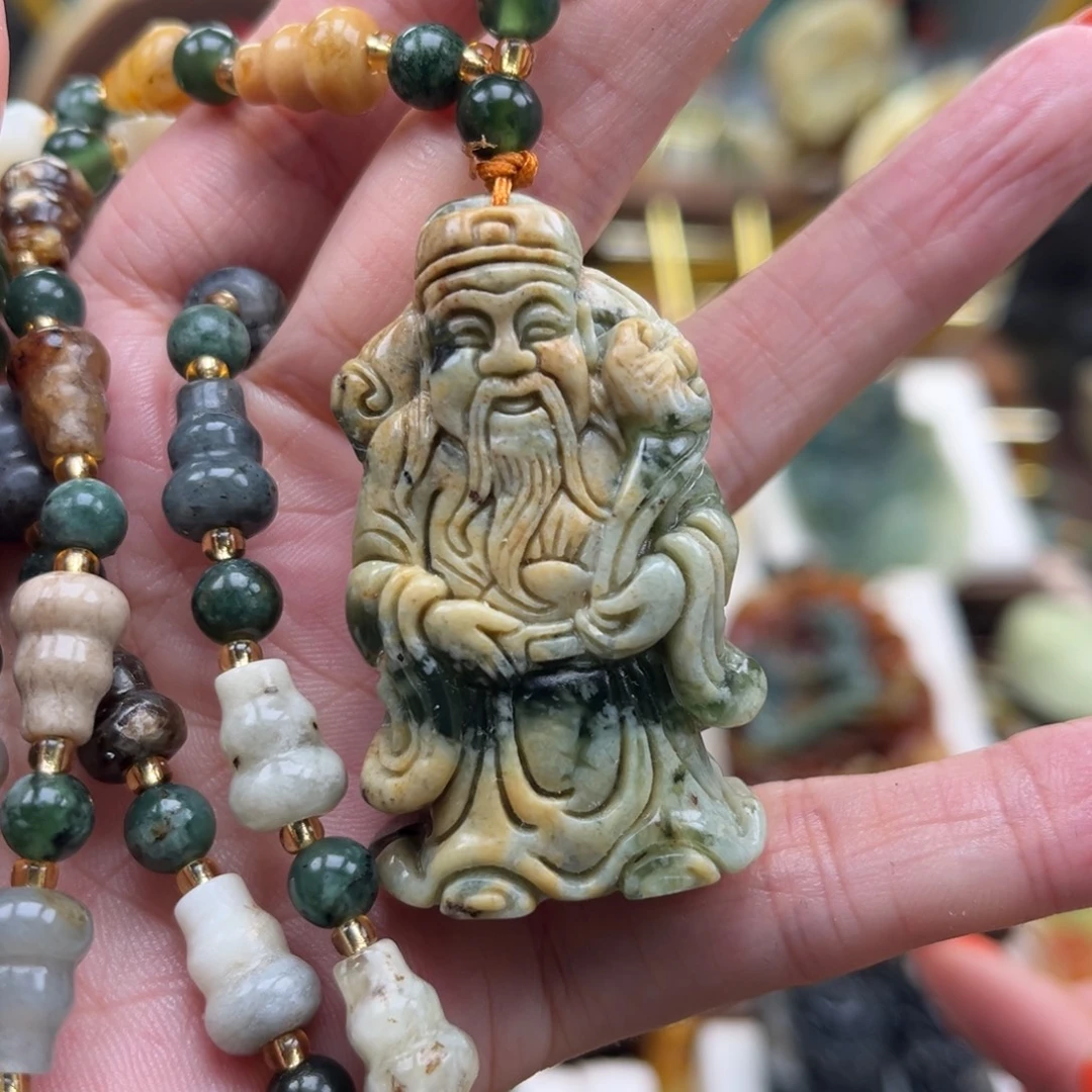 岫玉未镶嵌挂件我