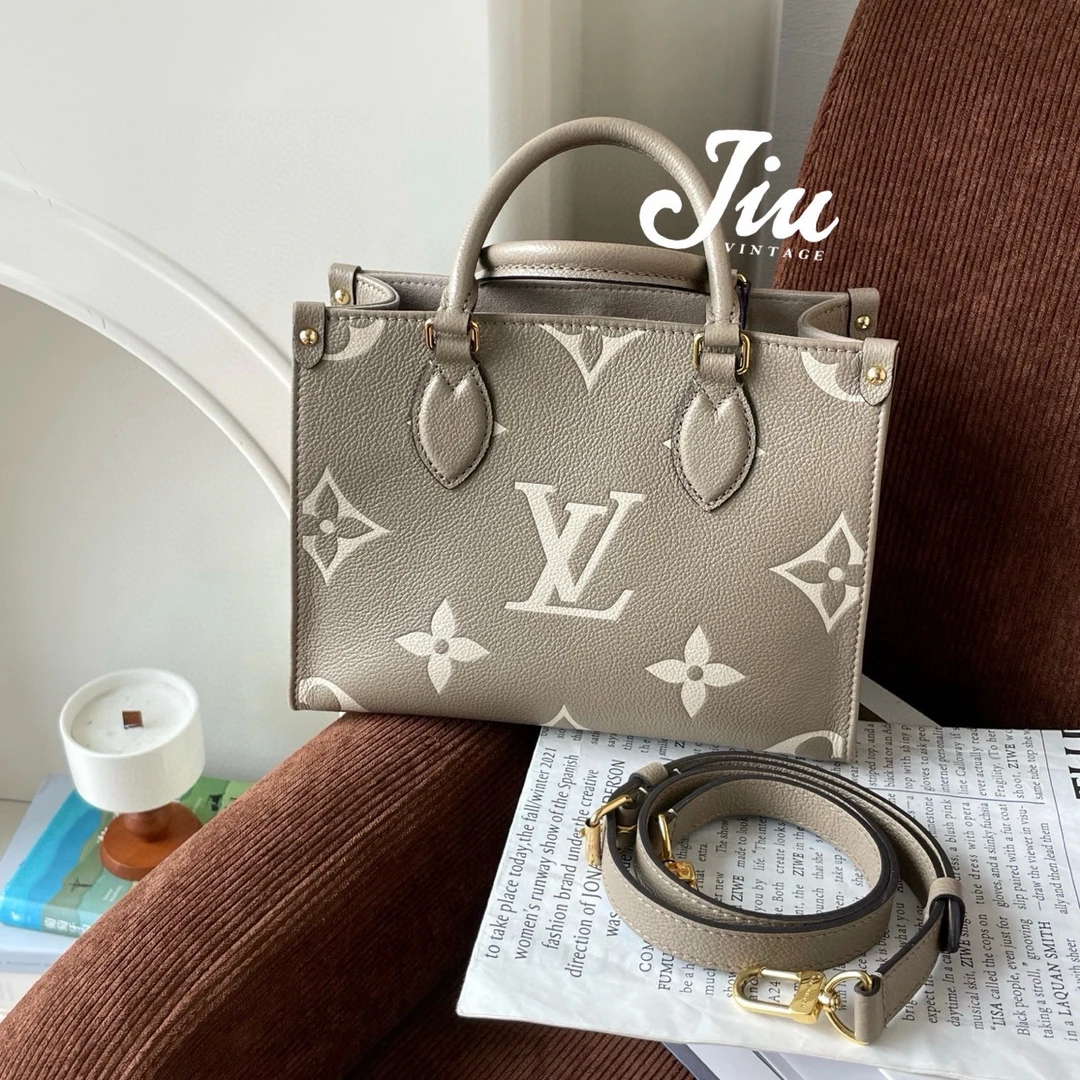 99新 LouisVuitton/路易威登 onthego小号全皮托特包芯片JM7-3315