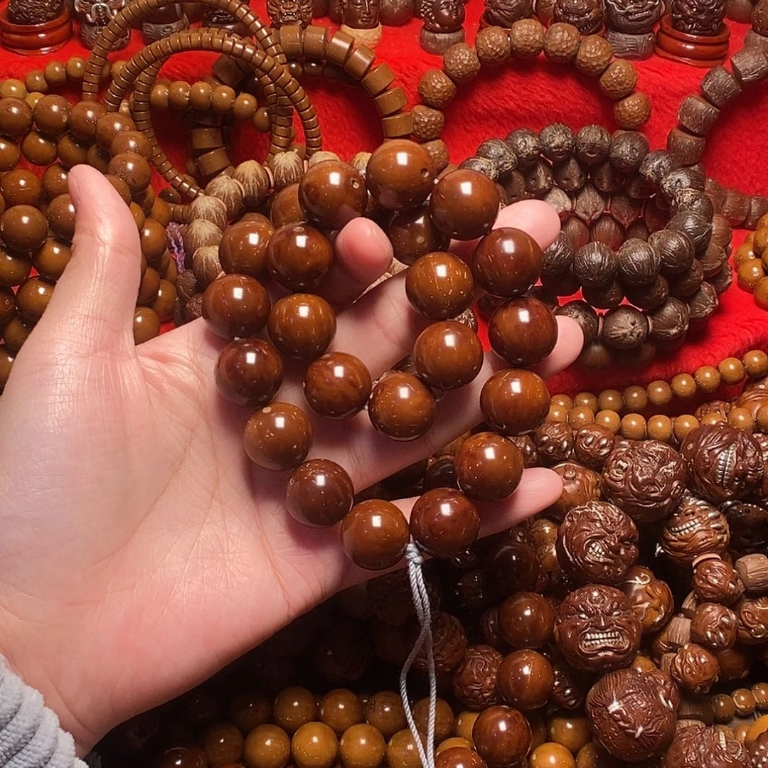 用***7紫金鼠手串微瑕福利圆珠光珠