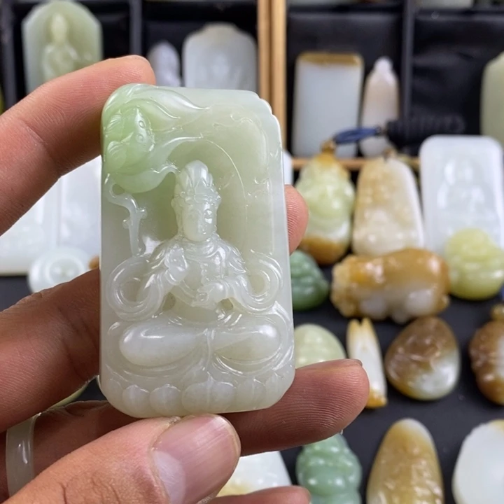 和田玉未镶嵌颈饰用**改