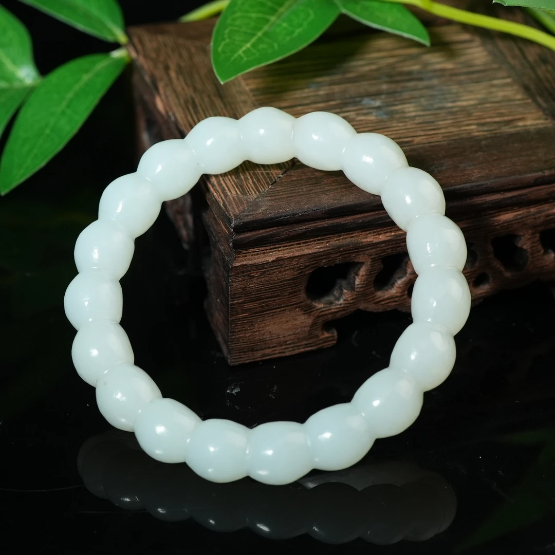 清代和田玉连珠纹手镯ZDW2501082013