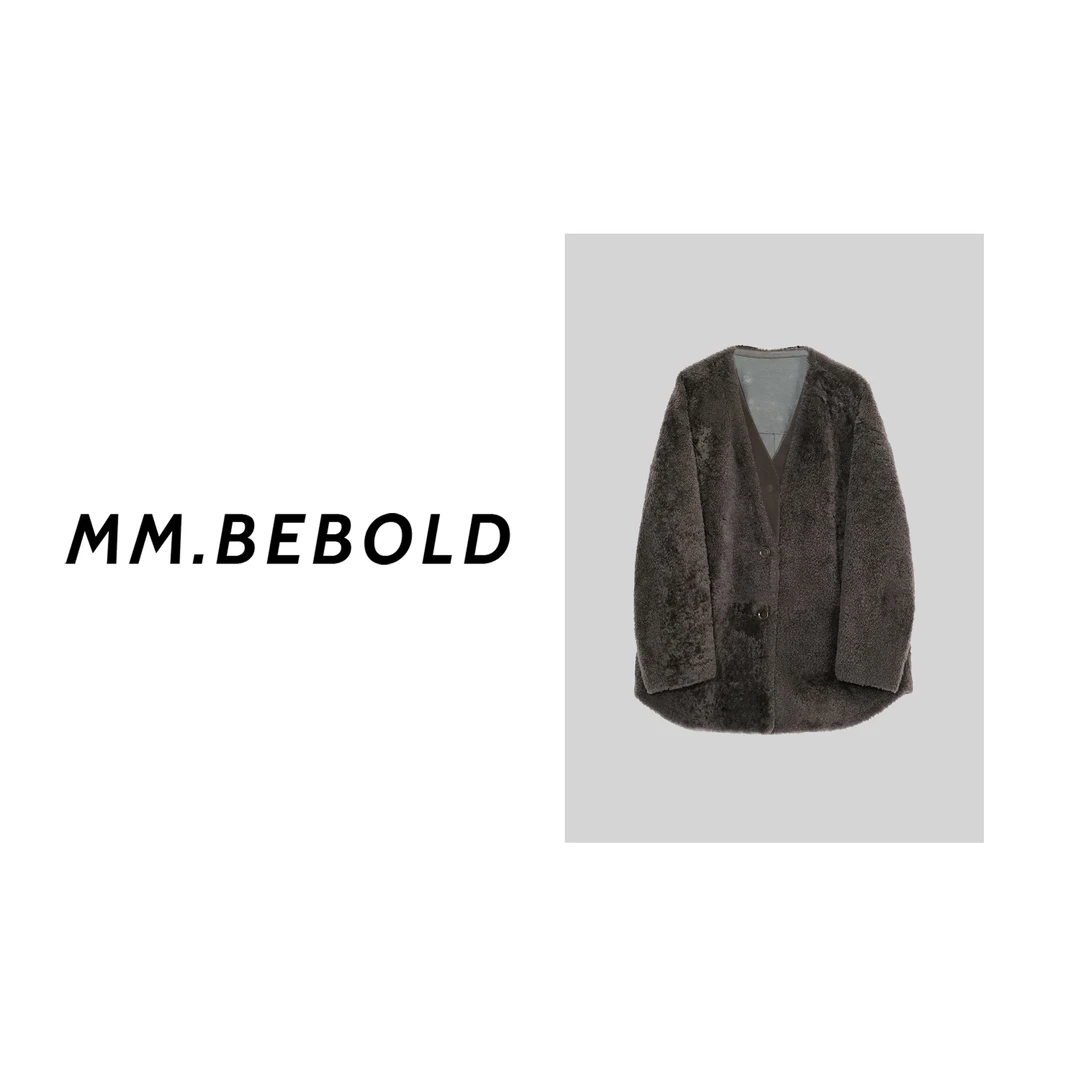 【大大精选】絮吟 慵懒V领中长款休闲外套GM5627