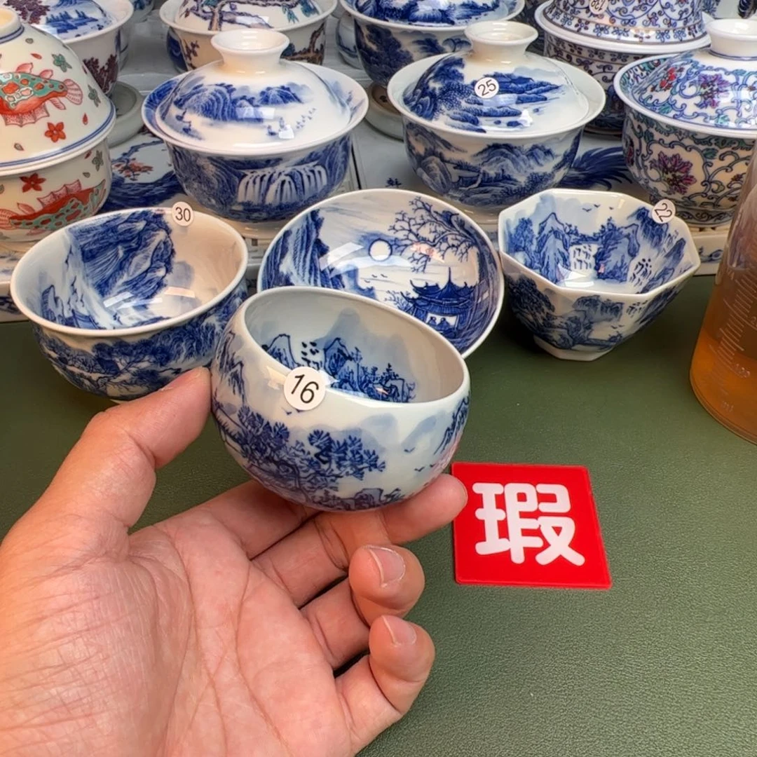 纯手工纯手绘茶具，16