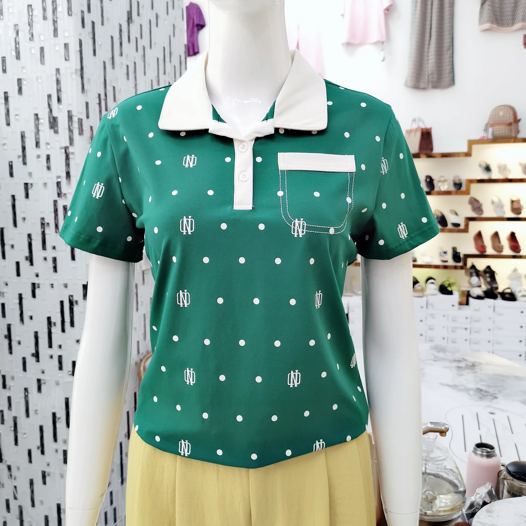 6166  洋气波点polo衫